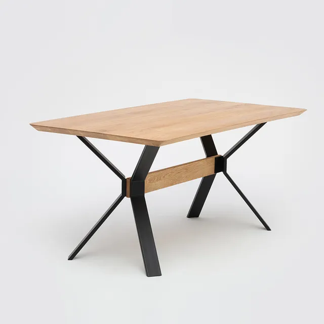 arctic-holz-primera-esstisch-massivholz-x-gestell-dining-table image 1