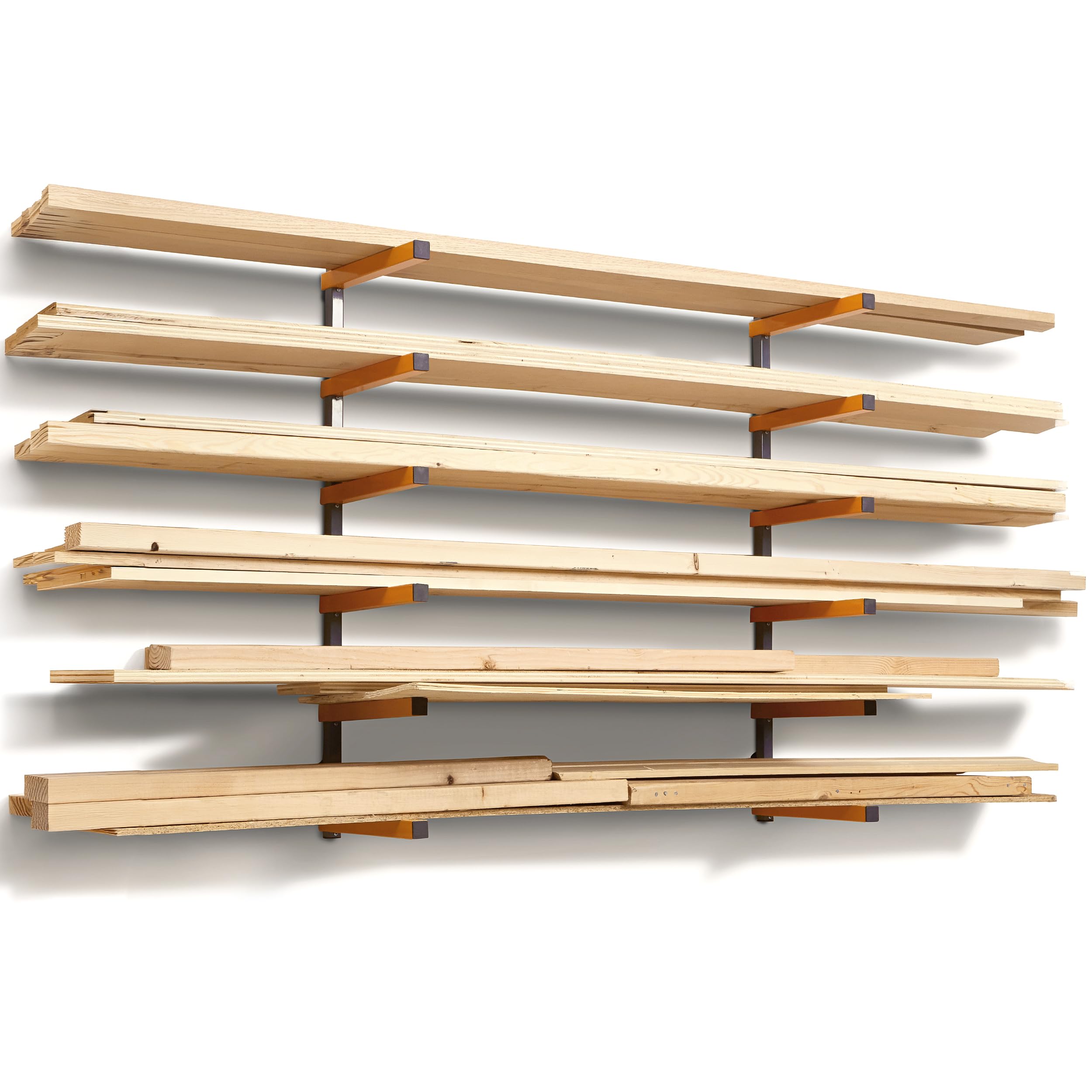 bora-wall-racks-wandregal-holz-6-ebenen-orange-metall image 1