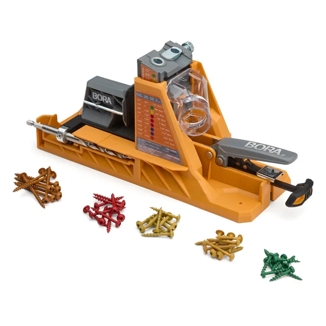 bora-auto-jig-pocket-hole-bohrschablone-selbstkalibrierend-50-schrauben image 1
